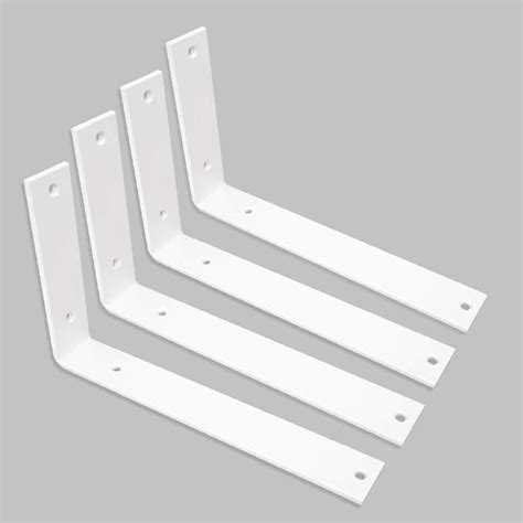 plain metal white shelf brackets|white angle brackets for shelves.